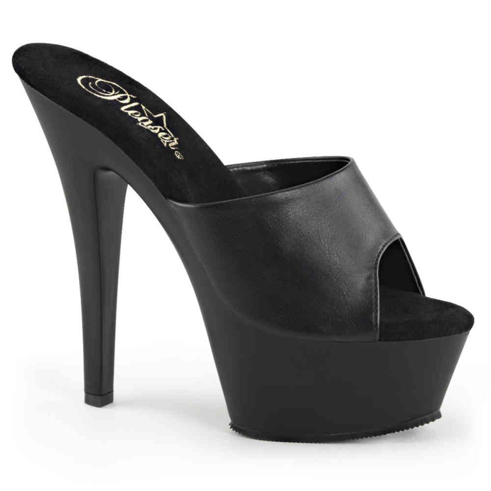 Pleaser - KISS201 Mules à talons - Chaussures de pole dance - Noir Product image